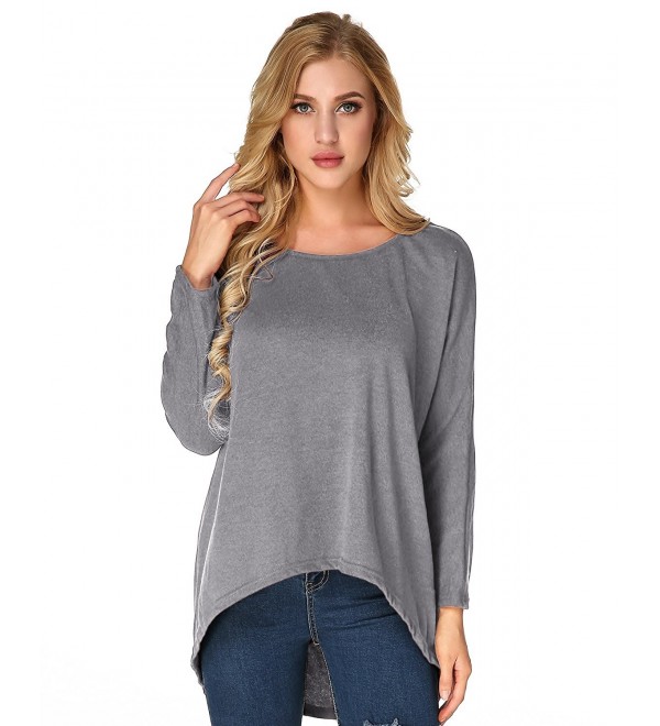 Women's Blouse Tunic Tops Jumper Knitwear Long Sleeve Oversize Baggy ...