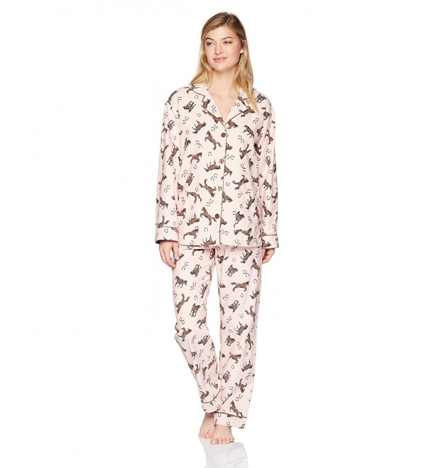 Women's Flannel PJ Set - Pink - CR187KLOX9C