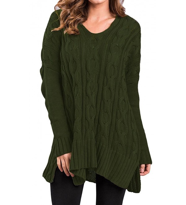 Hibluco Womens Sweater Irregular Pullover