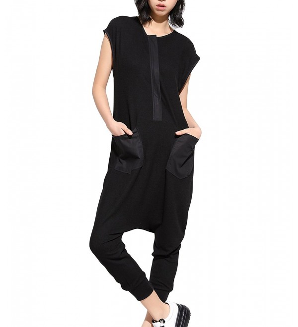 ELLAZHU Sleeveless Jumpsuits GY867 Black