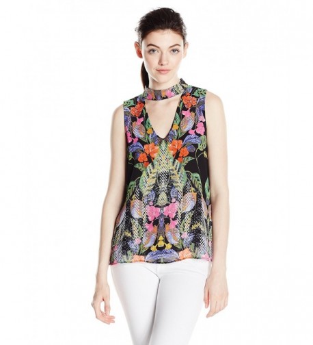 My Michelle Womens Printed Neckline