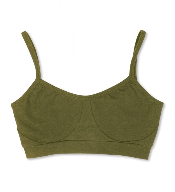 Flower Womens Organic Bralette Olive