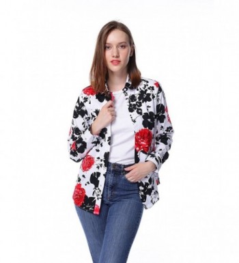 Dioufond Floral Button Shirts Sleeve