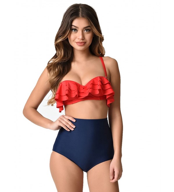 Swimsuits Padding Ruffles Bikini Bathing