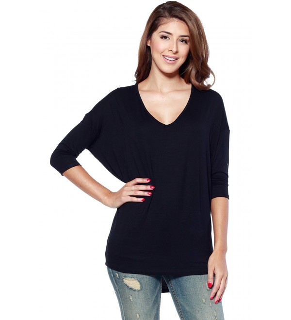 Womens Casual V neck Sleeves X Large