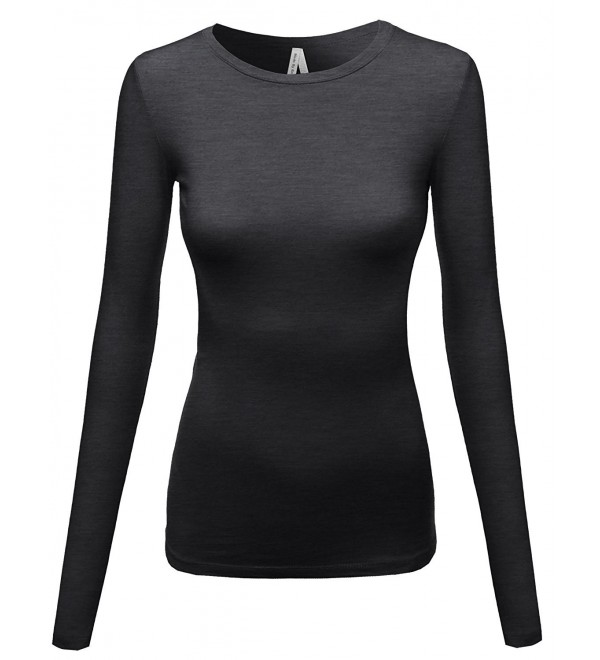 Women's Lightweight Daily Casual Basic Long Sleeve Tee - Fwttl04 ...