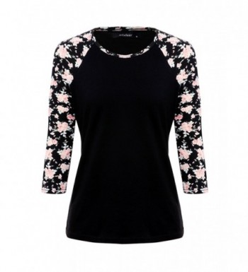 Mixfeer Womens Sleeve Splicing Blouses