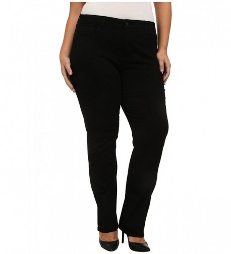 NYDJ Womens Hayley Straight Black