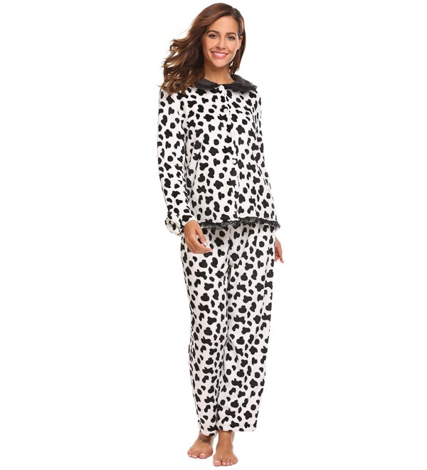 Ekouaer Womens Thermal Pajamas Patterned