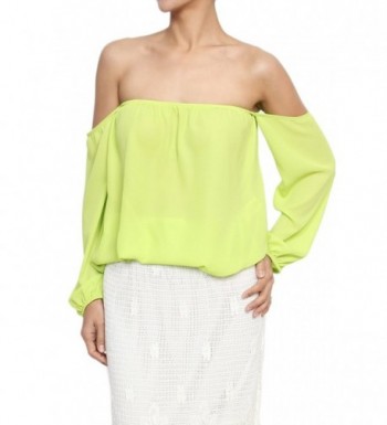 TheMogan Womens Bohemian Shoulder Chiffon