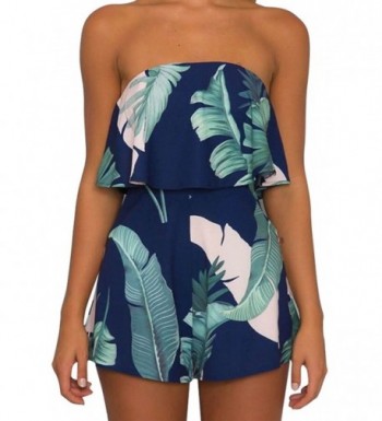 Assivia Shoulder Strapless Rompers Playsuits