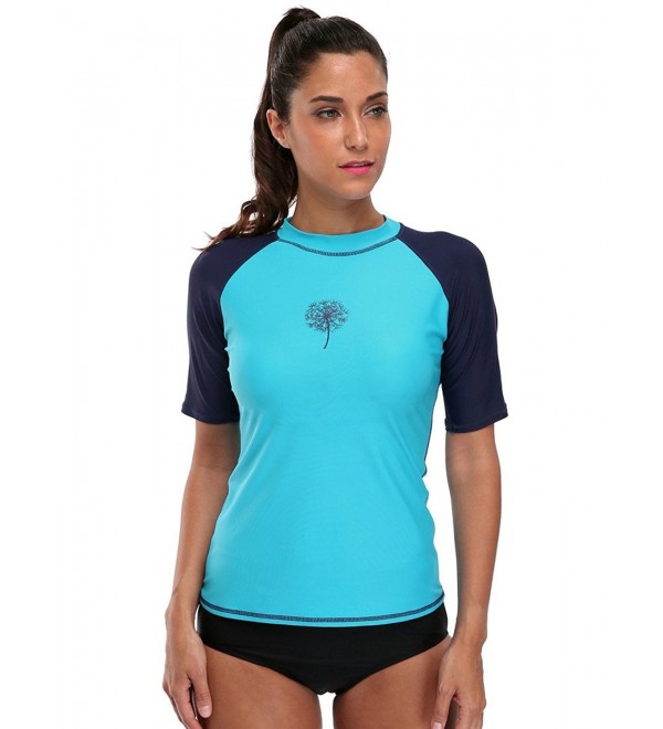 Attraco womens rashguard swimsuit Aqua navy