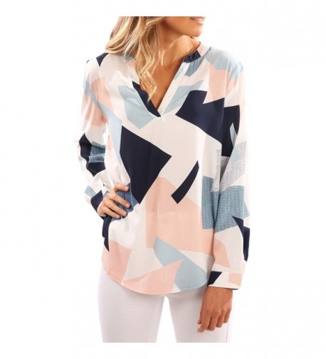 GraceYou Printed Sleeves Geometric Pattern