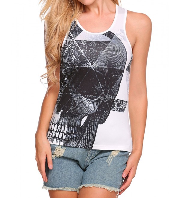 Aceshin Skeleton Fashion Camisole Sleeveless