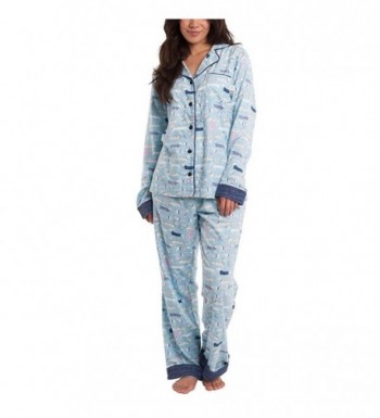 Munki Ladies Flannel Set Blue