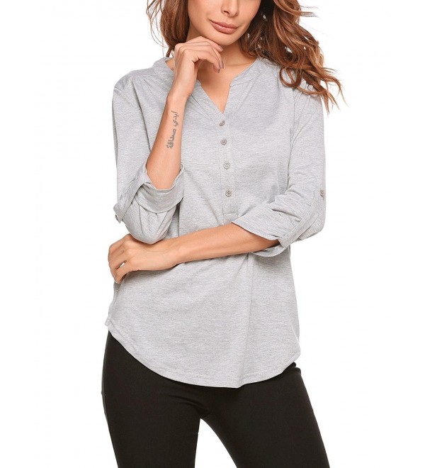 Zeagoo Womens Curved Blouse Pullover