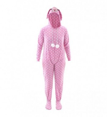 Bunny Hooded Footed Pajamas Women