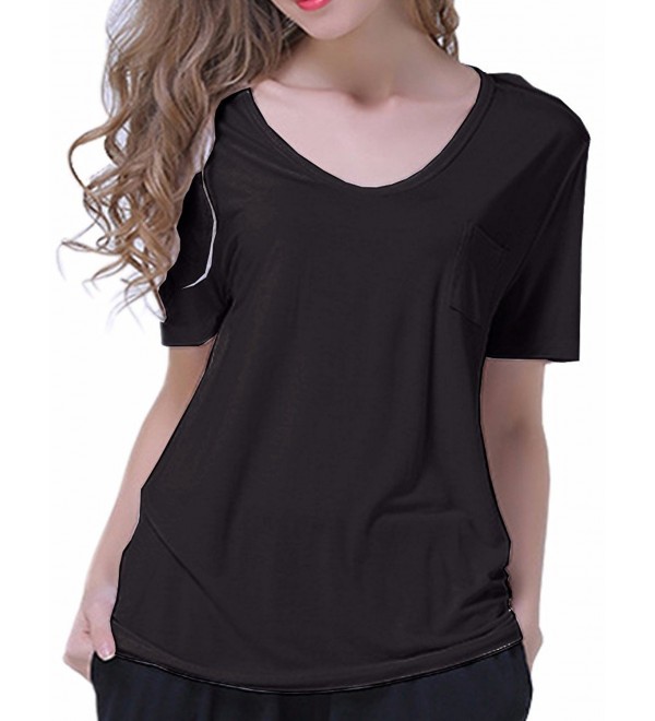 Women's Loose Fit Plain Basic Casual Plus Size T-Shirt Summer Top Tee ...