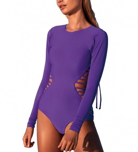 Dokotoo Strappy Monokini Rashguard Swimsuit