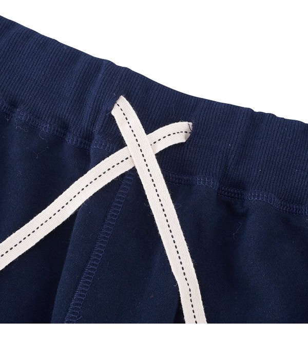 Men's Cotton Gym Elastic Shorts With Pockets - Blue - CN185QUA6D5