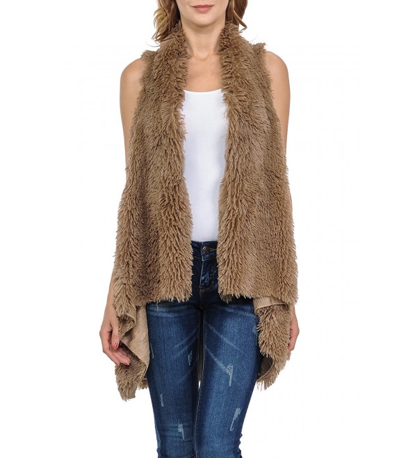 Triple9shop Womens Fluffy Cardigan Taupe