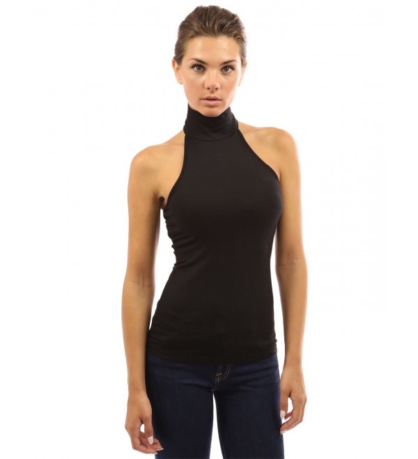 PattyBoutik Womens Halter Turtleneck Blouse