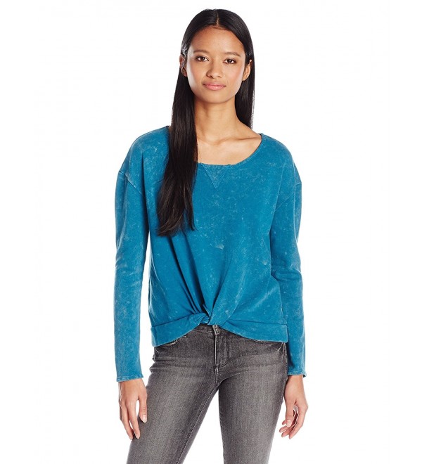 Junior's Donna Crew Sweatshirt - Jade Blue - CC12N3XIHGD