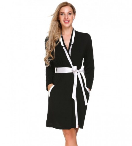 Ekouaer Womens Cotton Sleeve Bathrobes