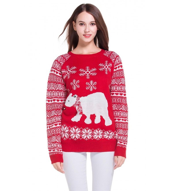 Christmas Reindeer Snowflakes Pullover PolarBear