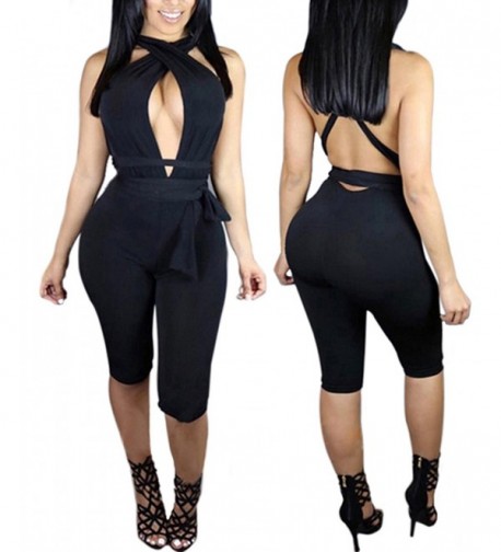 Queen M Sleeveless Backless Clubwear Jumpsuit