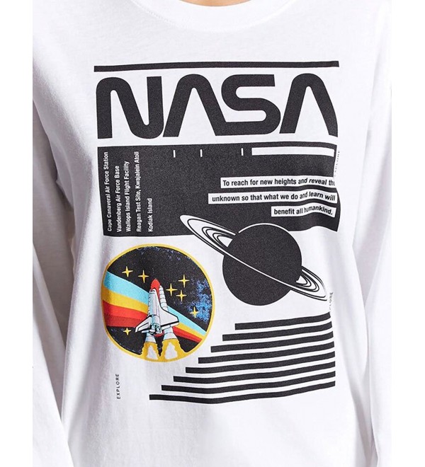 nasa white long sleeve shirt