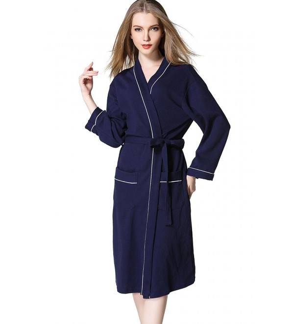 VERNASSA Womens Cotton Kimono Bathrobe