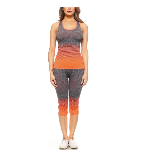 Fashionazzle Womens Workout Leggings FYS01 Orange