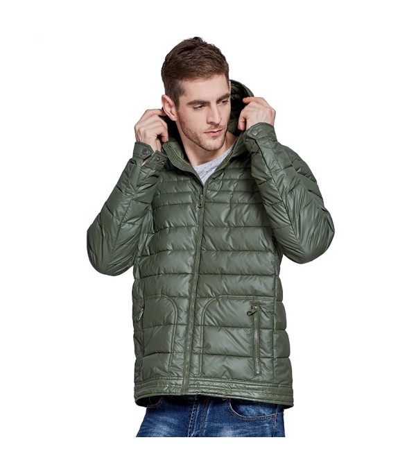 Men's Premium Goose Down Jacket Packable Lightweight Down Coat With ...