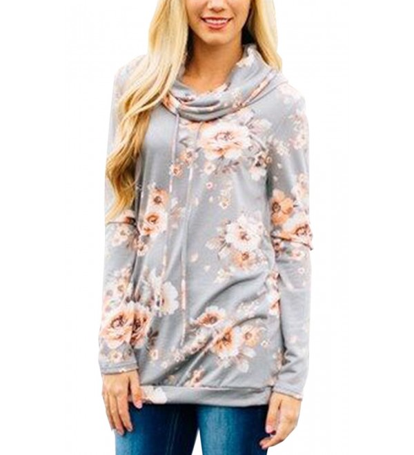 Angashion Womens Sweatshirt Floral Drawstring