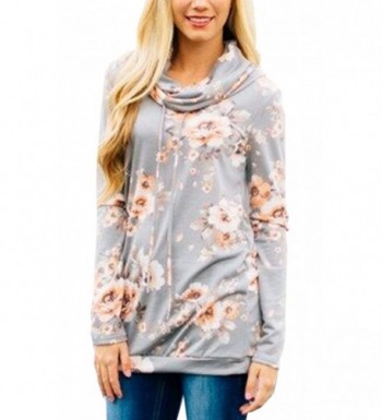 Angashion Womens Sweatshirt Floral Drawstring