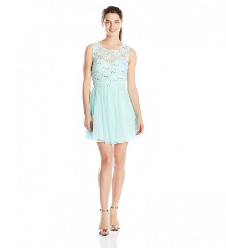 Speechless Juniors Sleeveless Tulle Illlusion