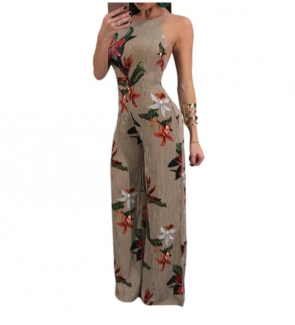 Voghtic Printed Backless Jumpsuit Sleeveless