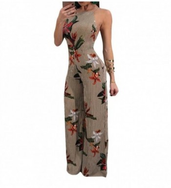 Voghtic Printed Backless Jumpsuit Sleeveless