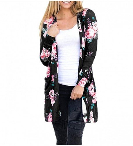 Flack Floral Cardigans Casual Coverup