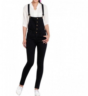 Womens Juniors Stretchy Skinny Overall