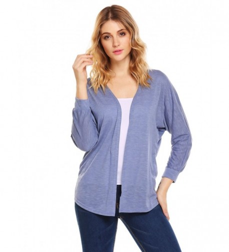 ODlover Women Cardigan Large Blue