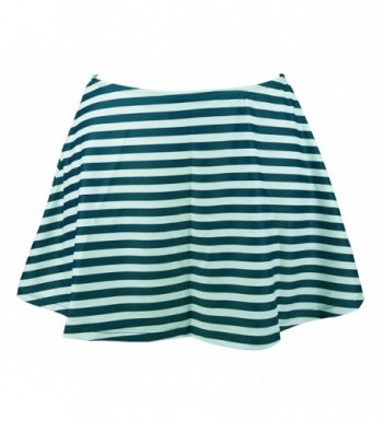 Cocoship Striped Elegant Skirted Tankinis