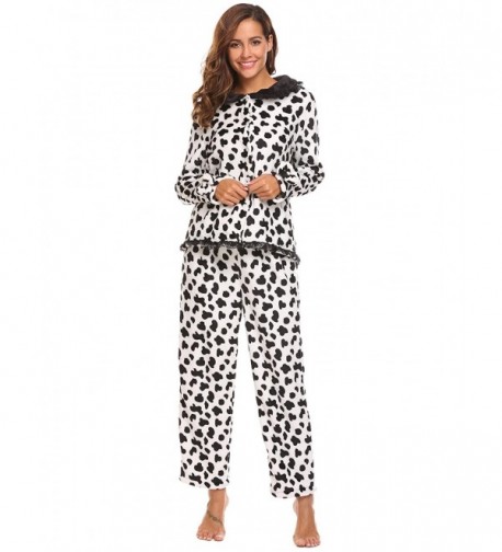 Skylin Womens Fleece Pajamas Sleeve