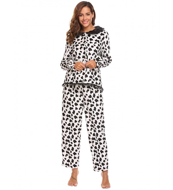 Skylin Womens Fleece Pajamas Sleeve