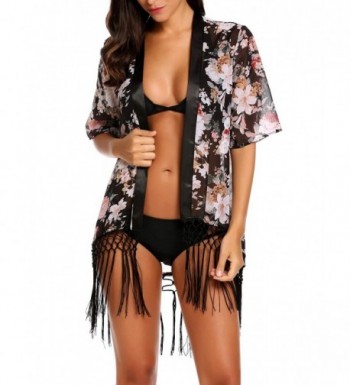 Soteer Floral Chiffon Kimono Cardigan