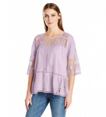 Democracy Womens Crochet Flounce Lavender