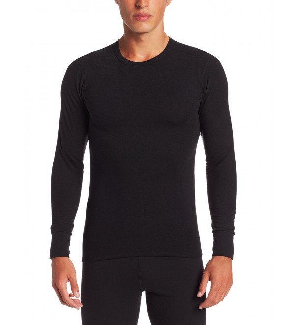 Men's Performance Single Layer Long Sleeve Crew Neck Top - Black ...