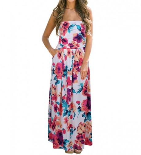 Liebeye Floral Sleeveless Strapless Colorful