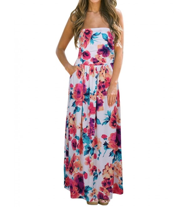 Liebeye Floral Sleeveless Strapless Colorful